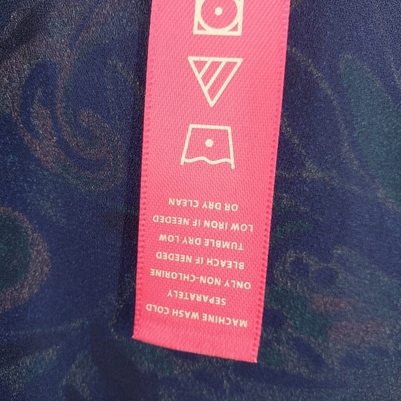 Lilly Pulitzer blue tropical print blouse S - Picture 11 of 13